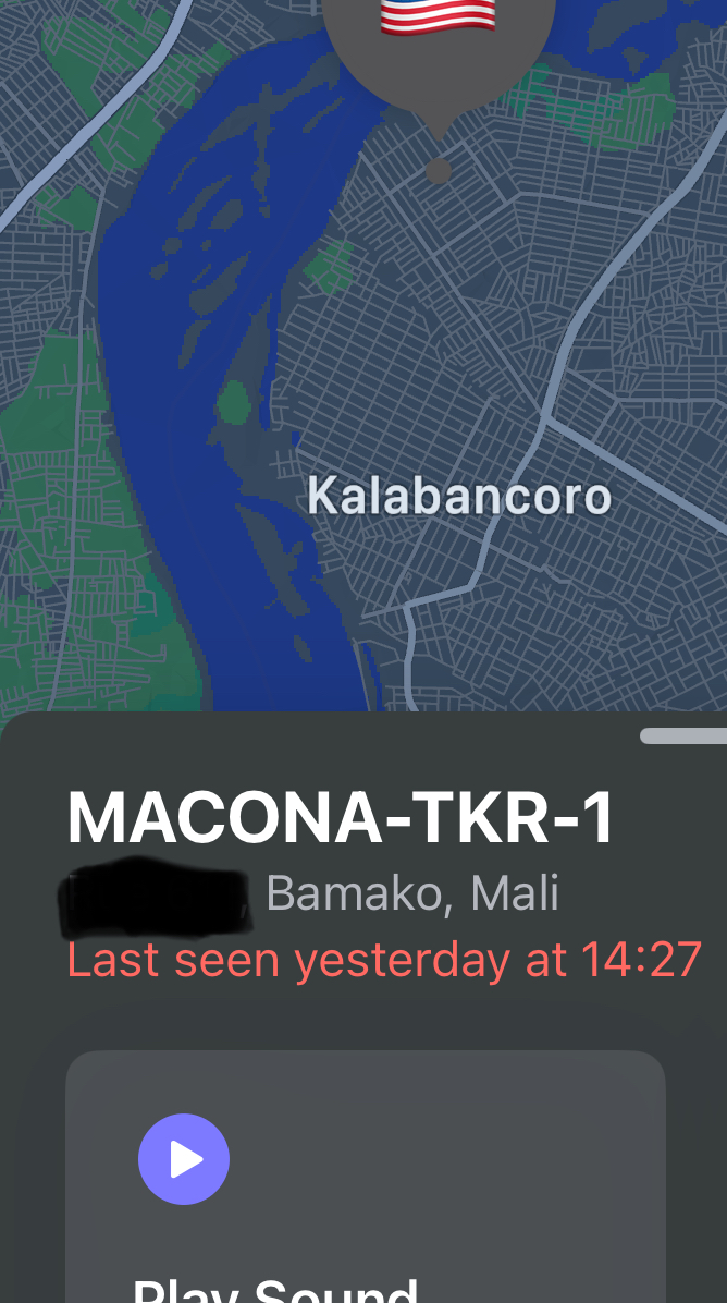 MACONA donation tracker arriving in Mali